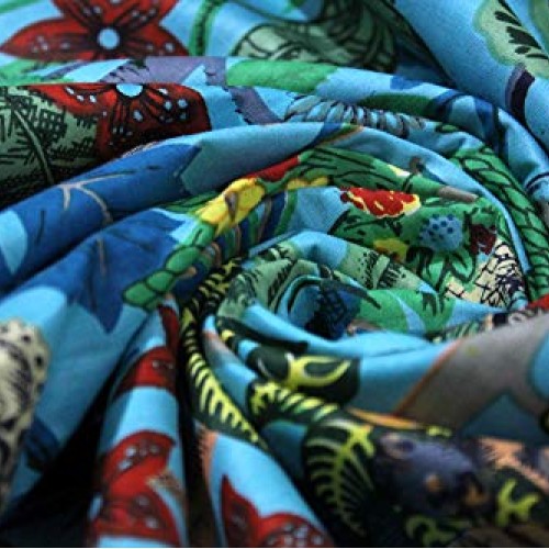 Trade Star Indian Printed Fabric, 100% Cotton Fabric for Dressmaki...