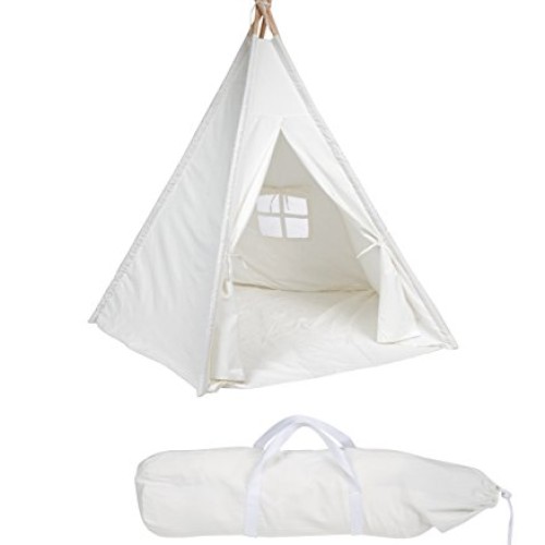 6 Giant Teepee Play House of Pine Wood with Carry Case by Tradem...