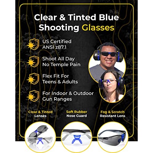 TRADESMART All-in-One Shooting Ear & Eye Protection, NRR 28 Earmuf...