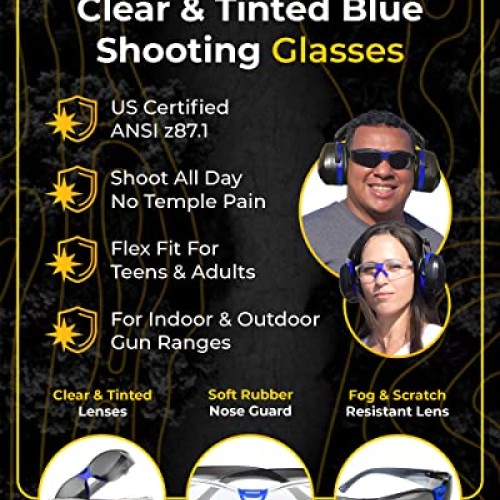 TRADESMART All-in-One Shooting Ear & Eye Protection, NRR 28 Earmuf...