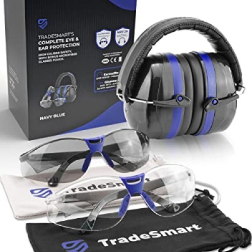 TRADESMART All-in-One Shooting Ear & Eye Protection, NRR 28 Earmuf...