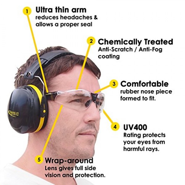 TRADESMART Shooting Ear Muffs, Protective Case, Safety Glasses...