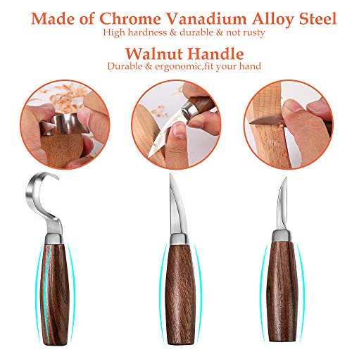 Wood Carving Tools Set, Wood Carving Hand Tools with Hook Carving ...