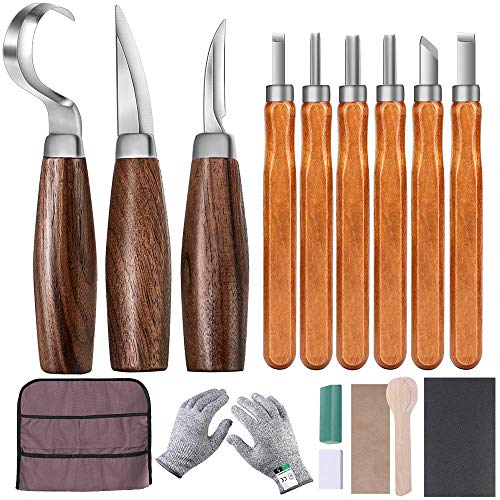 Wood Carving Tools Set, Wood Carving Hand Tools with Hook Carving ...