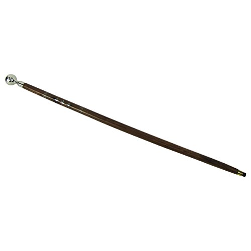 Vintage Silver Ball Handle Victorian Walking Cane