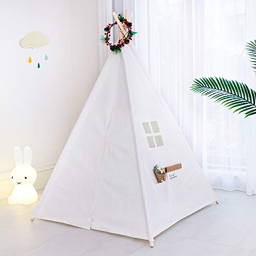 TreeBud Kids Teepee Tent, Classic Indian Play Tent for Child, Fold...