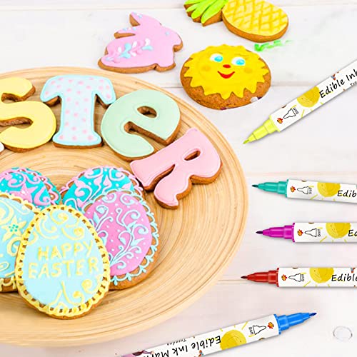 Food Coloring Marker Pens,12Pcs Dual Sided Food Grade and Edible M...
