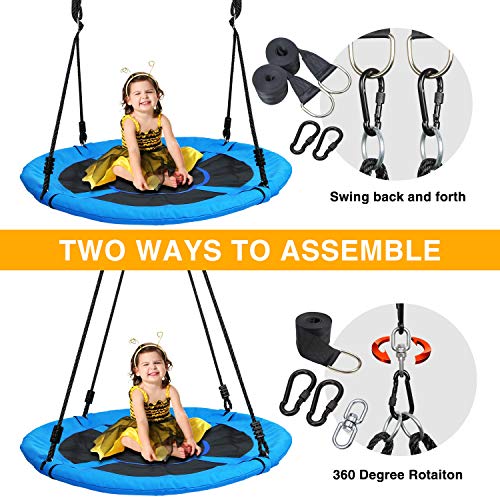 Trekassy 700lb 40 Inch Saucer Tree Swing for Kids Adults 900D Oxfo...