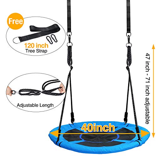 Trekassy 700lb 40 Inch Saucer Tree Swing for Kids Adults 900D Oxfo...