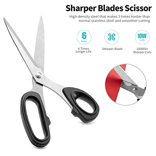 Kitchen Scissors, Multipurpose Scissors Bulk 4-Pack, Ultra Sharp B...