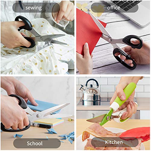 Kitchen Scissors, Multipurpose Scissors Bulk 4-Pack, Ultra Sharp B...