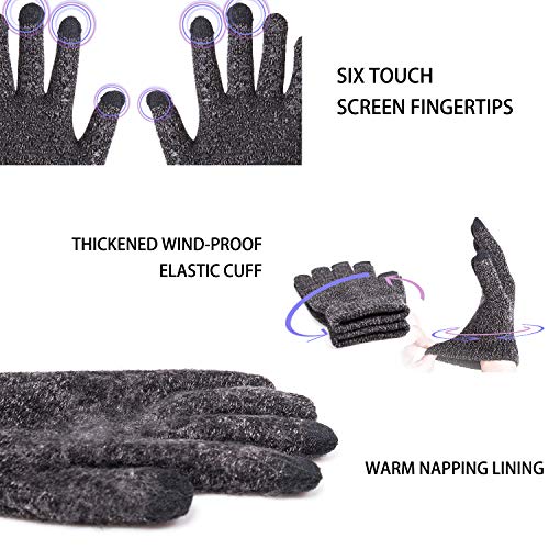 TRENDOUX Driving Gloves, Unisex Knit Winter Touchscreen Glove Men ...