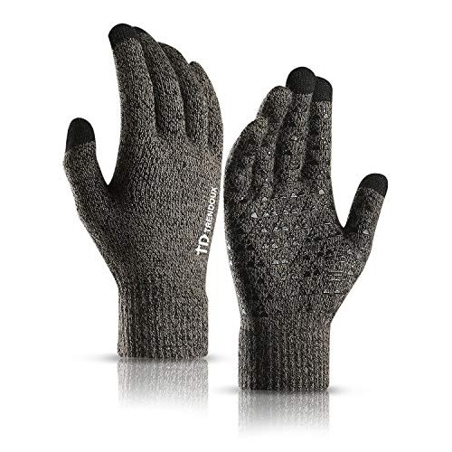 TRENDOUX Driving Gloves, Unisex Knit Winter Touchscreen Glove Men ...