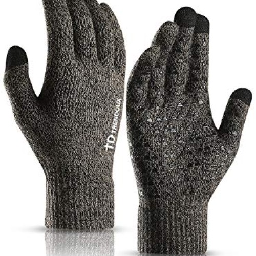 TRENDOUX Driving Gloves, Unisex Knit Winter Touchscreen Glove Men ...