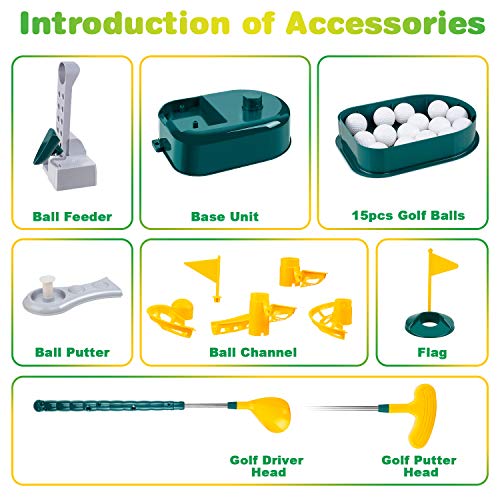 TREYWELL Kids Golf Clubs, Toddler Golf Set Golf Toys for Kids Outs...