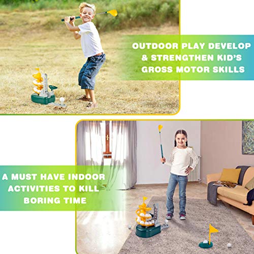 TREYWELL Kids Golf Clubs, Toddler Golf Set Golf Toys for Kids Outs...