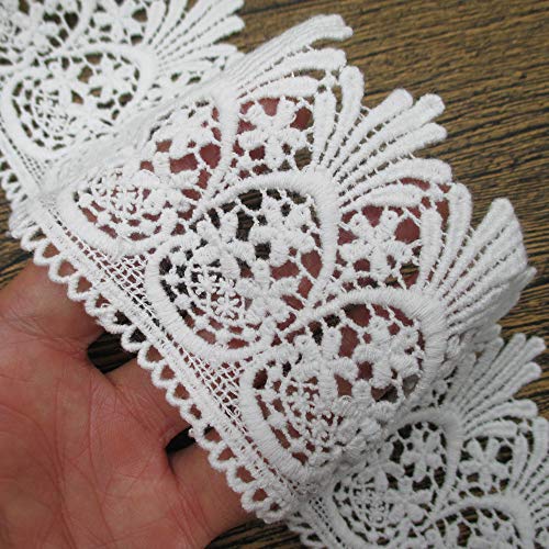 Trimscraft 5 Yards 3 Inches Wide Venise Cotton Lace Trims Eyelet F...