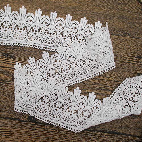 Trimscraft 5 Yards 3 Inches Wide Venise Cotton Lace Trims Eyelet F...