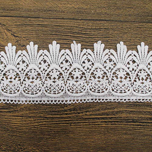 Trimscraft 5 Yards 3 Inches Wide Venise Cotton Lace Trims Eyelet F...