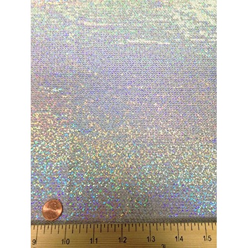 3mm Micro Mini Holographic Sequins on Stretch Polyester Spandex Je...