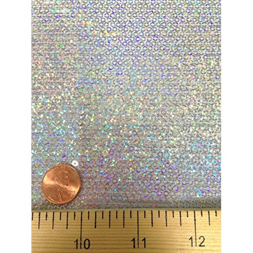 3mm Micro Mini Holographic Sequins on Stretch Polyester Spandex Je...