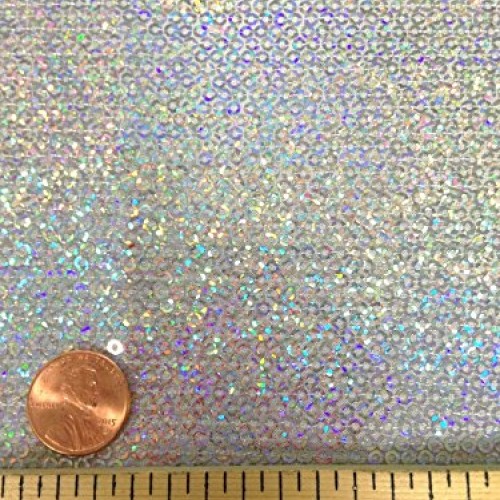 3mm Micro Mini Holographic Sequins on Stretch Polyester Spandex Je...