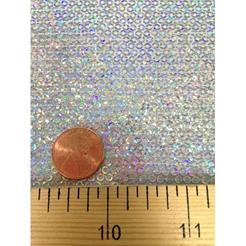 3mm Micro Mini Holographic Sequins on Stretch Polyester Spandex Je...