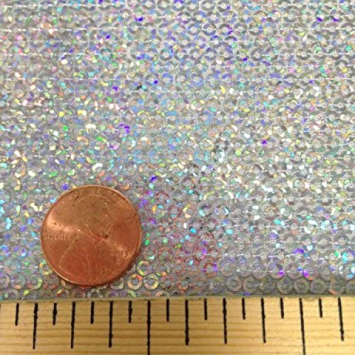 3mm Micro Mini Holographic Sequins on Stretch Polyester Spandex Je...