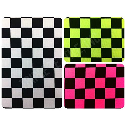 Bright Checker Pattern on Stretch Poly Spandex Fabric White/Black