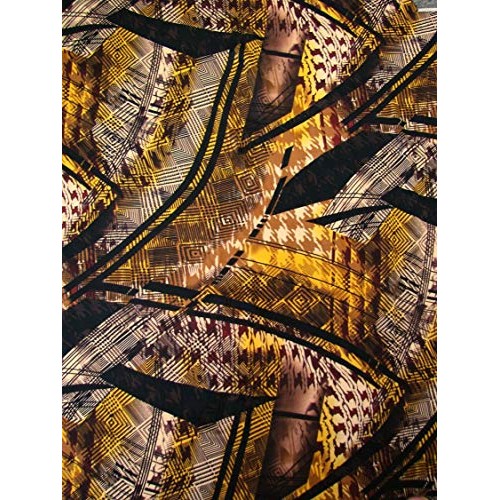 Rayon Modal Spandex Jersey Geometric Print Fabric by The Yard