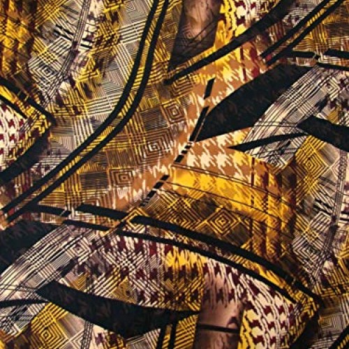 Rayon Modal Spandex Jersey Geometric Print Fabric by The Yard