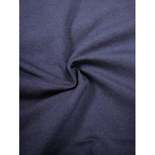 Solid Cotton Lycra Jersey 4 Ways Stretch Medium Weight Fabric Navy