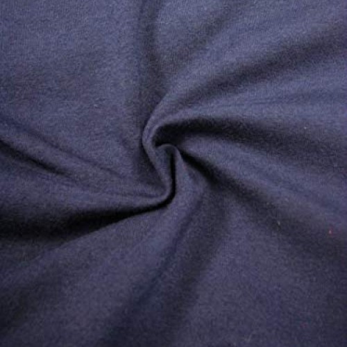 Solid Cotton Lycra Jersey 4 Ways Stretch Medium Weight Fabric Navy
