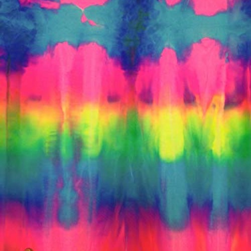 Stripe Tie Dye Multi-Color Pattern on Stretch Nylon Spandex Shiny ...