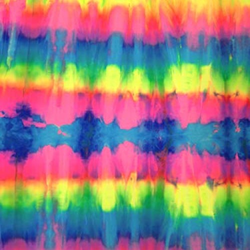 Stripe Tie Dye Multi-Color Pattern on Stretch Nylon Spandex Shiny ...
