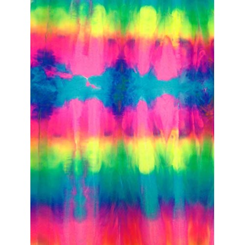 Stripe Tie Dye Multi-Color Pattern on Stretch Nylon Spandex Shiny ...