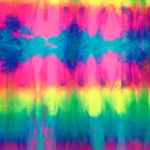 Stripe Tie Dye Multi-Color Pattern on Stretch Nylon Spandex Shiny ...