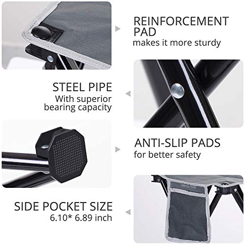 2 Pack Camping Stool, 13.8 Inch Portable Folding Stool for Outdoor...