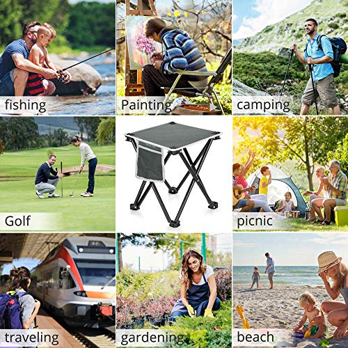 2 Pack Camping Stool, 13.8 Inch Portable Folding Stool for Outdoor...