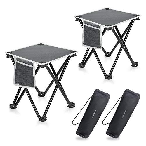 2 Pack Camping Stool, 13.8 Inch Portable Folding Stool for Outdoor...