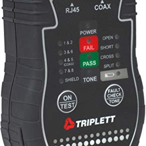 Triplett Pocket CAT LAN Tester for RJ45, CAT 5/6, and Coax Cables ...
