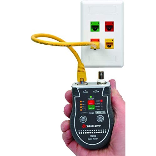 Triplett Pocket CAT LAN Tester for RJ45, CAT 5/6, and Coax Cables ...