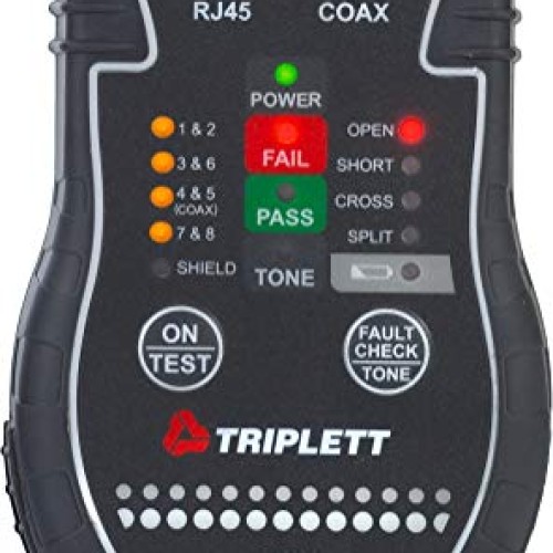 Triplett Pocket CAT LAN Tester for RJ45, CAT 5/6, and Coax Cables ...