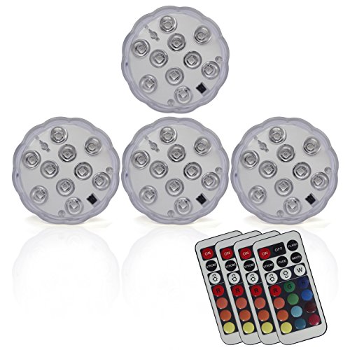 Tripop RGB Color Changing LED Lights, 13 Colors 4 Modes Submersibl...