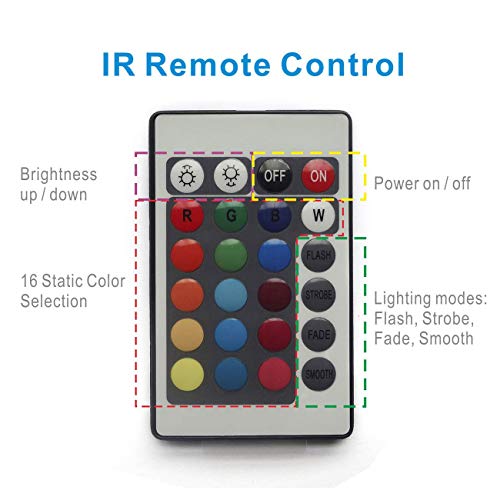 Tripop Submersible LED Light, RGB Color Changing and Battery Power...