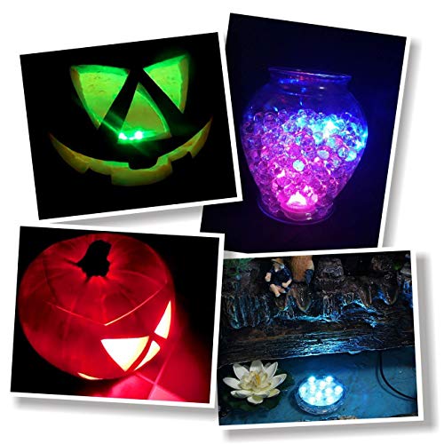 Tripop Submersible LED Light, RGB Color Changing and Battery Power...