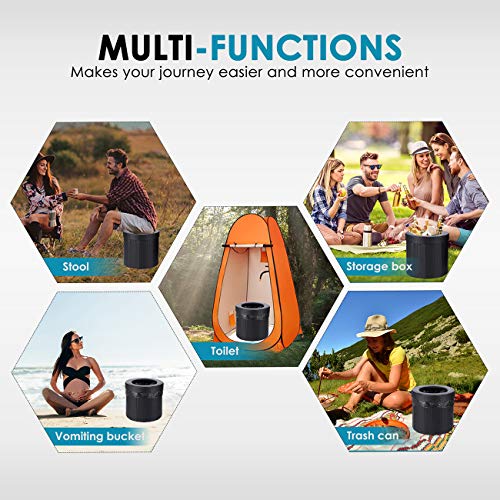 TripTips Portable Folding toiet Car Commode Camping Toilet Car Toi...