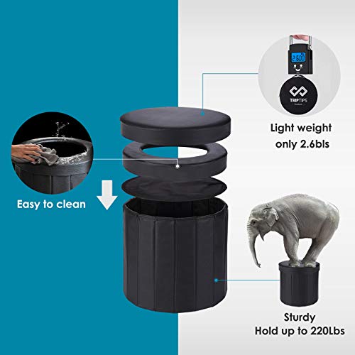 TripTips Portable Folding toiet Car Commode Camping Toilet Car Toi...
