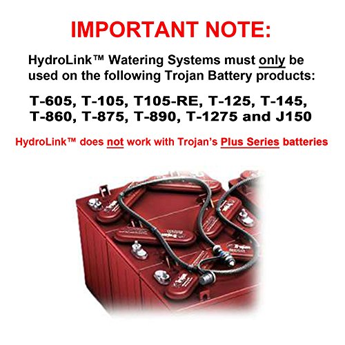 Trojan HydroLink Watering System 48V EZ-Go RXV 12V Battery Kit +Ha...