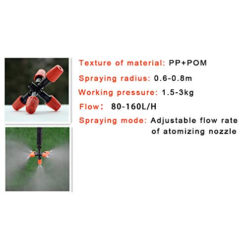 TRRAPLE Five Outlets Spraying Nozzles, 6 Pcs Micro Spray Adjustabl...